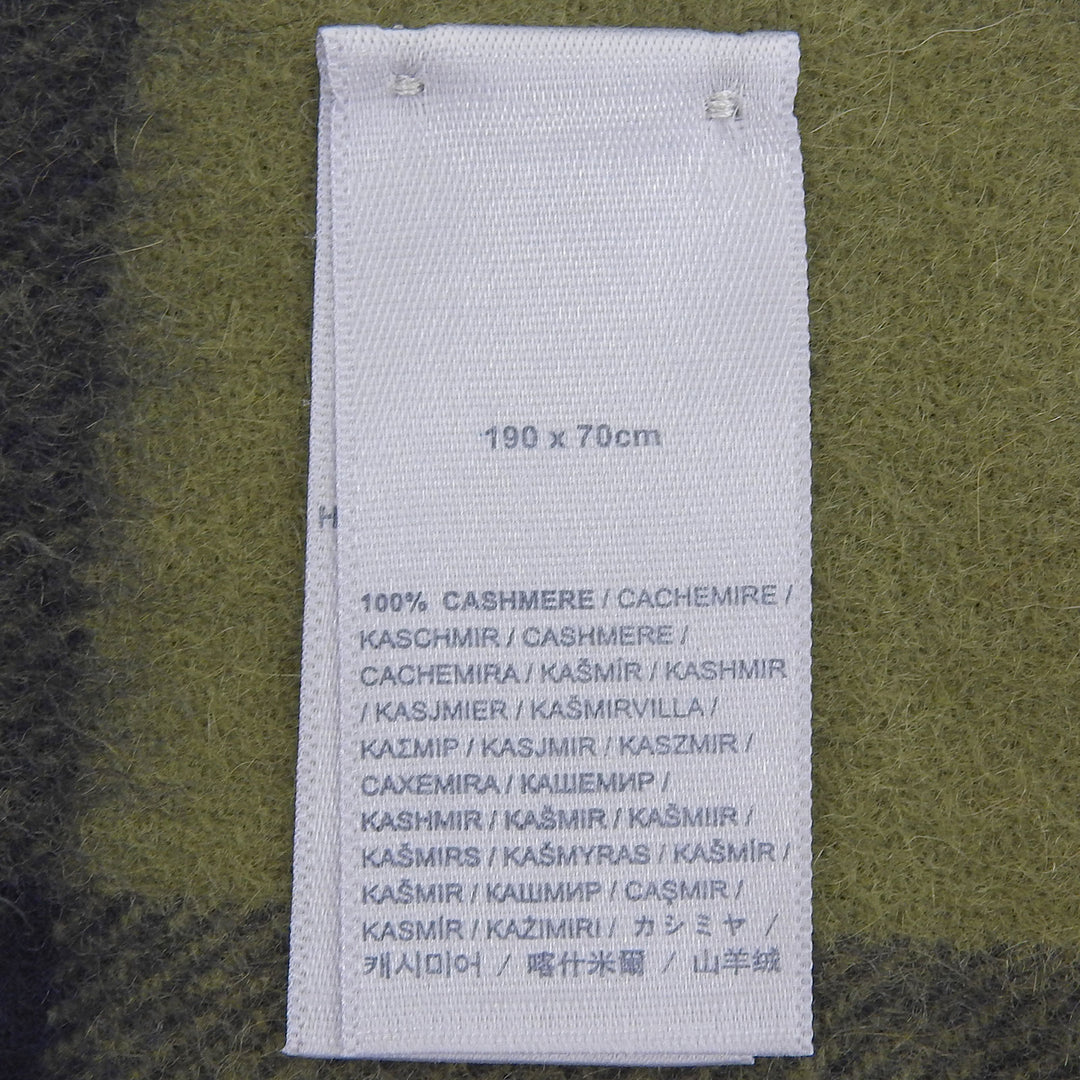 未使用品▲Johnstons of Elgin ジョンストンズ オブ エルガン カシミヤ100% チェック柄 フリンジ付き 大判 ショール マフラー 正規品