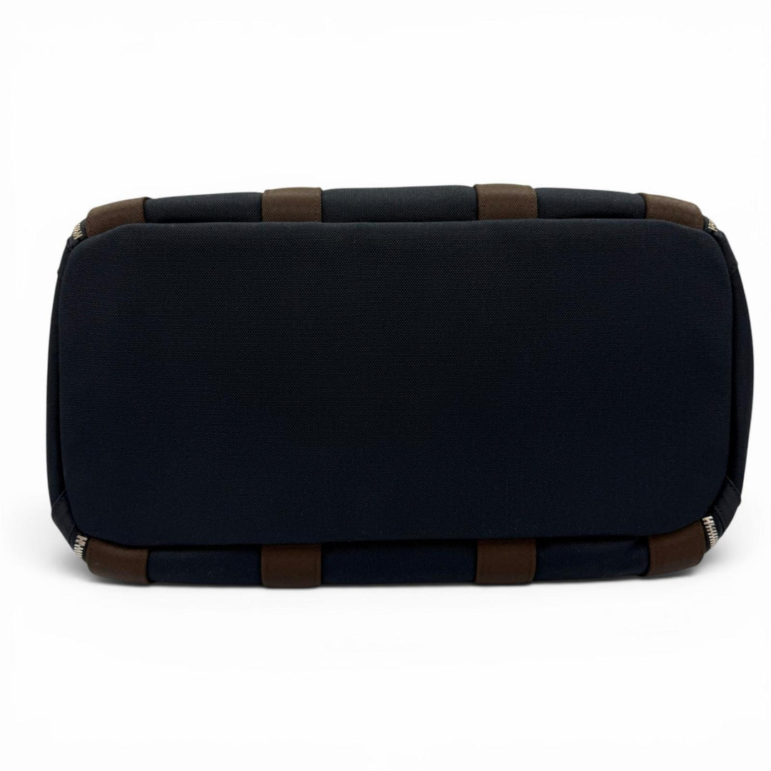 未使用品☆HERMES エルメス 2WAY ドッグキャリー ペットキャリー ショルダーバッグ トワルミタリー ネイビー W刻印 フランス製 保存袋付