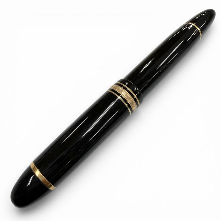 美品▼MONTBLANC モンブラン マイスターシュテュック 149 ペン先14K EFニブ ホワイトスター 万年筆 ブラック ゴールド ドイツ製 メンズ
