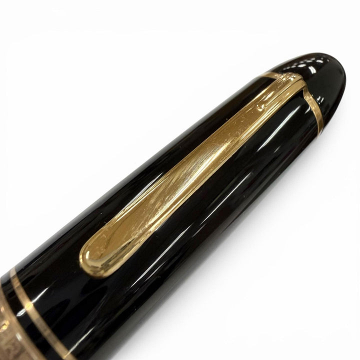 美品▼MONTBLANC モンブラン マイスターシュテュック 149 ペン先14K EFニブ ホワイトスター 万年筆 ブラック ゴールド ドイツ製 メンズ