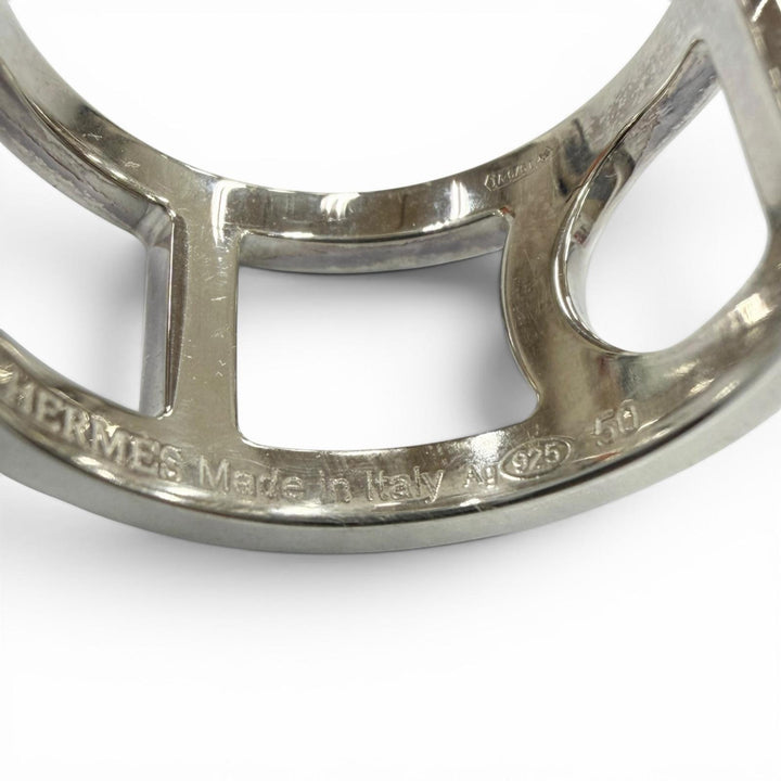 美品▼HERMES エルメス 2023年製 エヴァーシェーヌダンクル AG925 リング 指輪 シルバー 50 JP10号 伊製 重量5.5g メンズ レディース