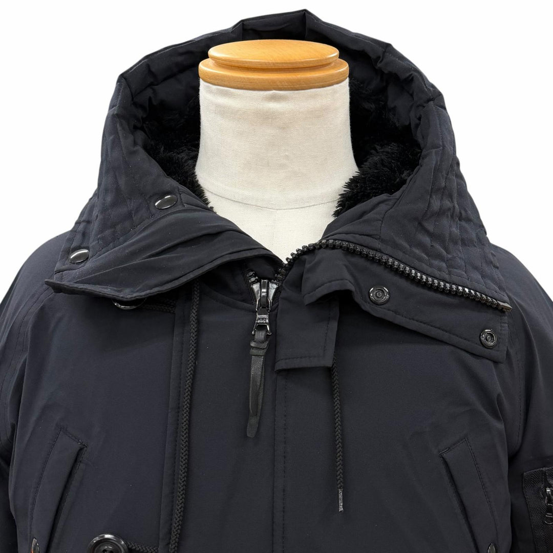 人気▼VISVIM ビズビム VALDEZ DOWN COAT GORE-TEX ワッペン付き フーデッド ジップアップ ダウンコート ブラック S 正規品 メンズ