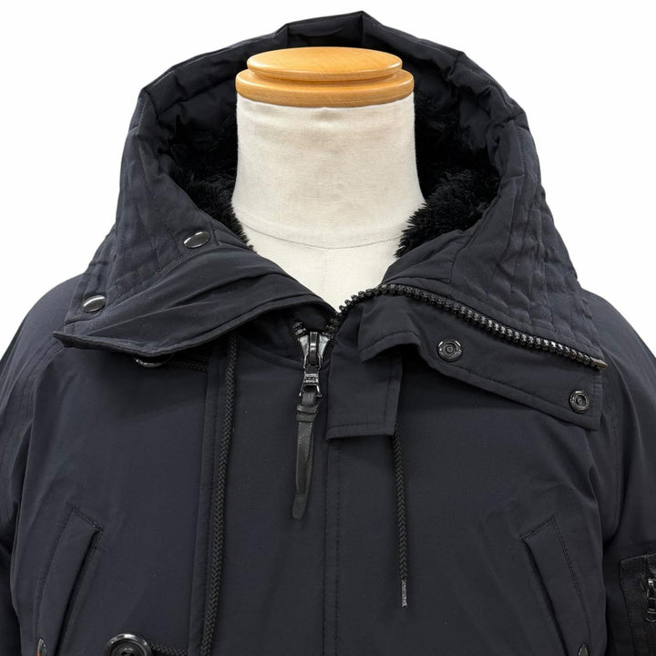 人気▼VISVIM ビズビム VALDEZ DOWN COAT GORE-TEX ワッペン付き フーデッド ジップアップ ダウンコート ブラック S 正規品 メンズ