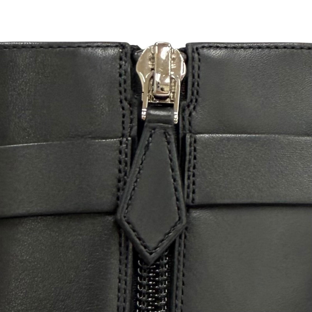 極美品★HERMES エルメス サンジェルマン シルバー金具 ケリーバックル レザー ショートブーツ ブラック 36 イタリア製 レディース