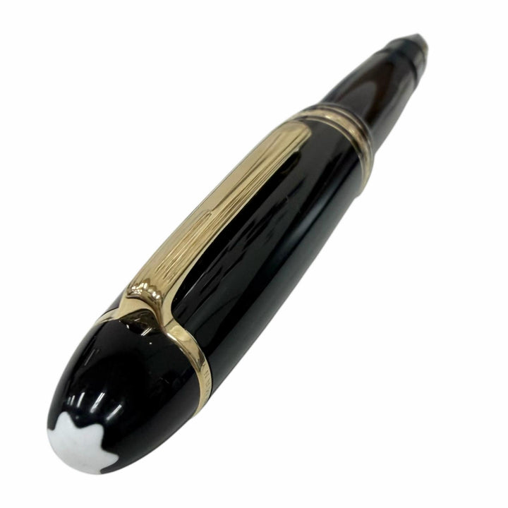 美品□MONTBLANC モンブラン マイスターシュテュック ル グラン ペン先14K Fニブ キャップ式 万年筆 ブラック ゴールド ドイツ製 メンズ