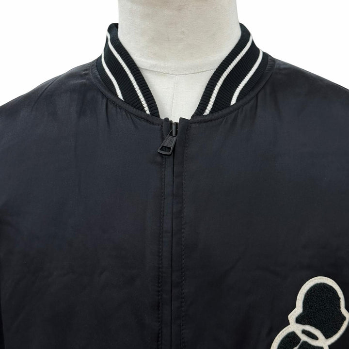 美品▼モンクレールジーニアス 7 フラグメント ヒロシフジワラ HAN BOMBER バック刺繍 ZIPUP ダウン ボンバージャケット 2 国内正規品