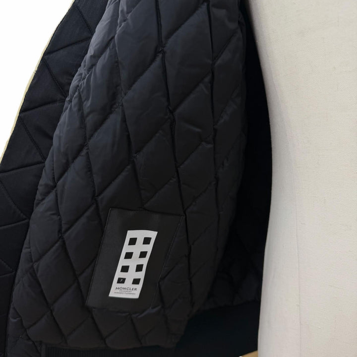 美品▼モンクレールジーニアス 7 フラグメント ヒロシフジワラ HAN BOMBER バック刺繍 ZIPUP ダウン ボンバージャケット 2 国内正規品