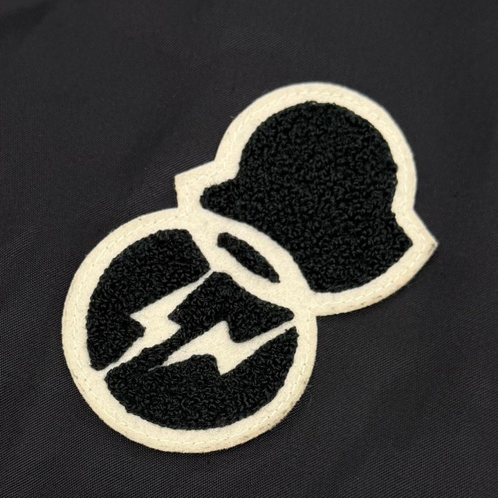 美品▼モンクレールジーニアス 7 フラグメント ヒロシフジワラ HAN BOMBER バック刺繍 ZIPUP ダウン ボンバージャケット 2 国内正規品