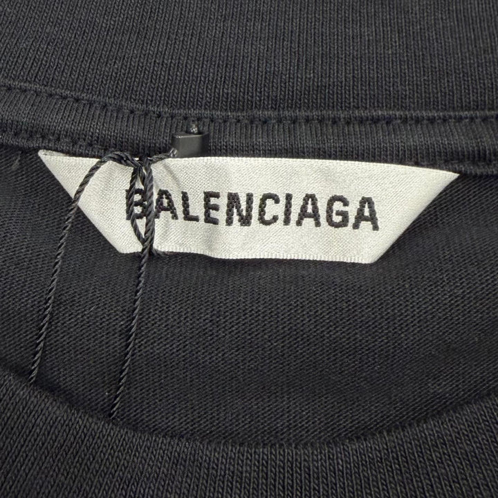 未使用品▼BALENCIAGA バレンシアガ 641655 We Are Pink オーバーサイズ クルーネック ショートスリーブ 半袖Ｔシャツ ブラック S 正規品
