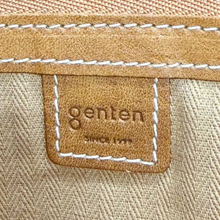 極美品△genten ゲンテン スクエア レザー ペーパーバッグ トートバッグ ハンドバック シンプルデザイン ブラウン レディース オススメ◎
