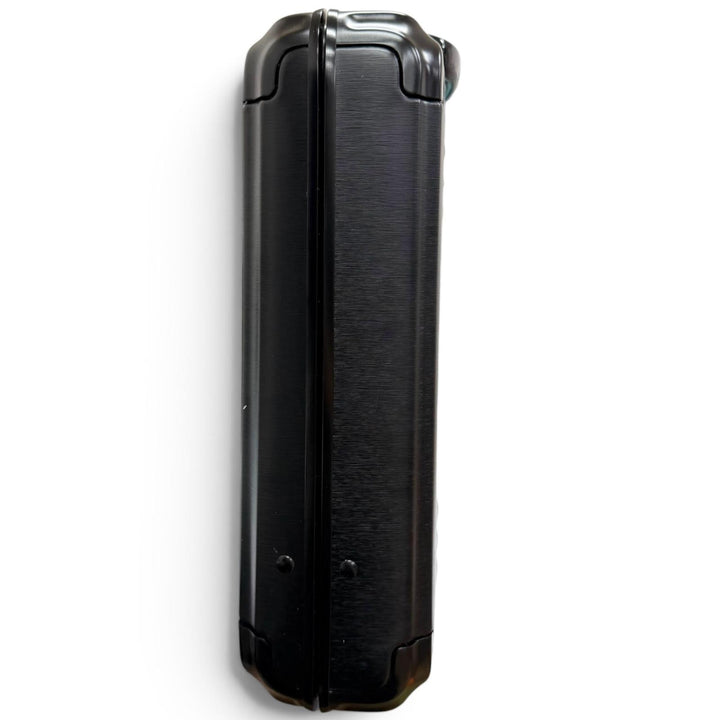 美品□ZERO HALLIBURTON ゼロハリバートン Pursuit アルミニウム 内面レザー 薄型 アタッシュケース ビジネスバッグ ブラック メンズ