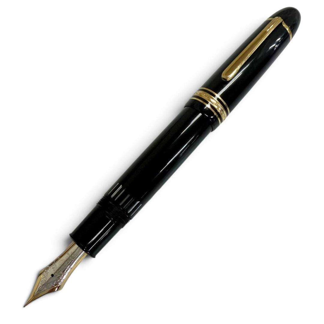 良品□MONTBLANC モンブラン マイスターシュテュック 149 ペン先14C Fニブ ホワイトスター キャップ式 万年筆 ブラック ドイツ製