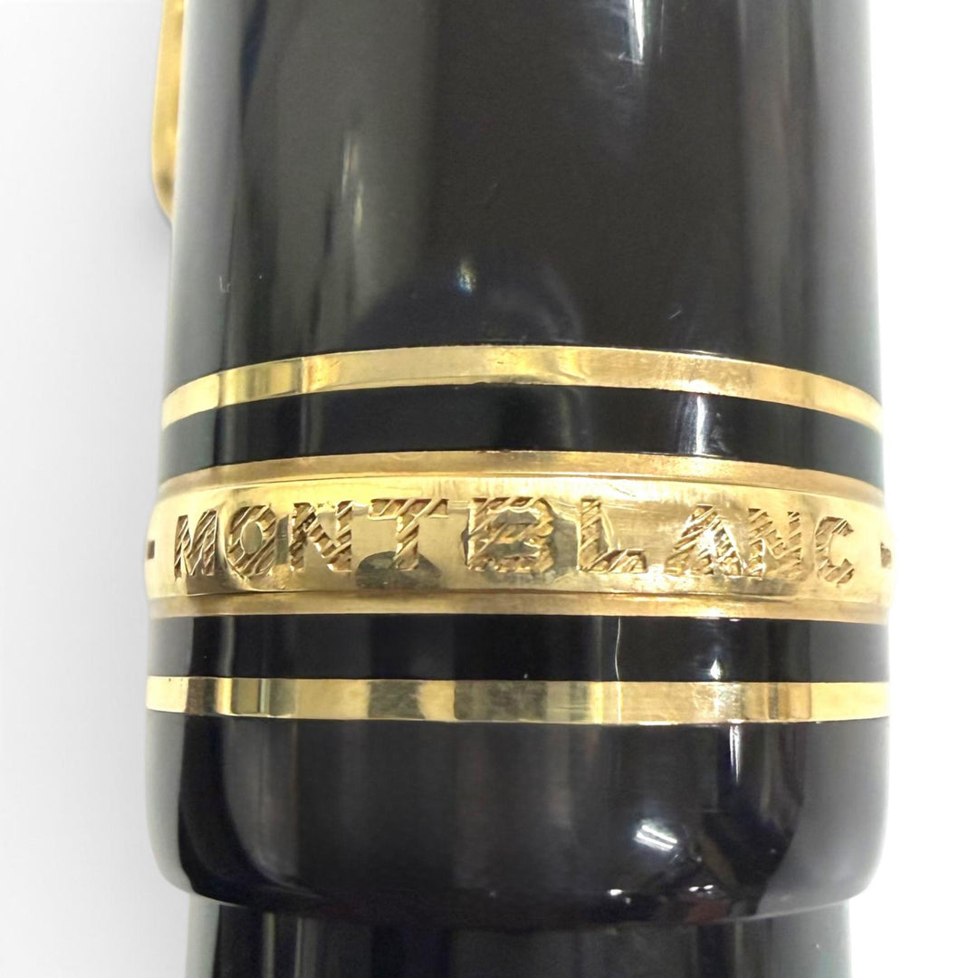 良品□MONTBLANC モンブラン マイスターシュテュック 149 ペン先14C Fニブ ホワイトスター キャップ式 万年筆 ブラック ドイツ製