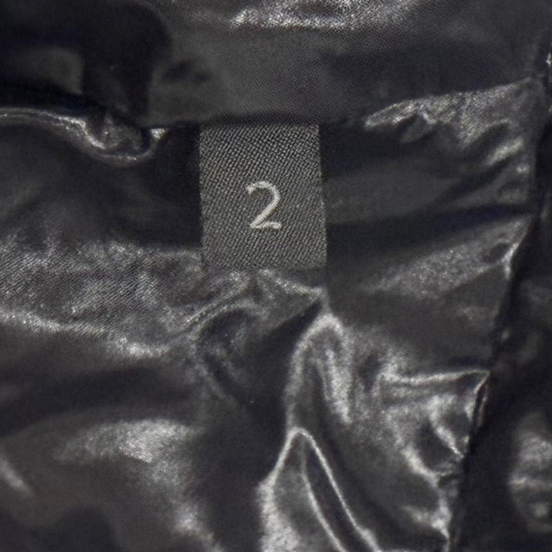 美品▼MONCLER モンクレール 2025年製 MADEIRA ロゴワッペン付き フーデッド ダブルジップアップ ダウンジャケット ブラック 2 正規品