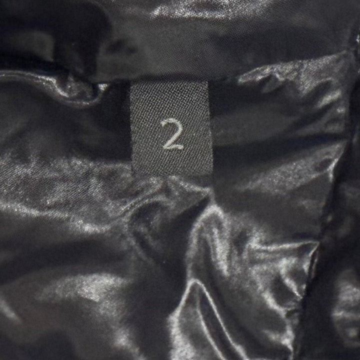 美品▼MONCLER モンクレール 2025年製 MADEIRA ロゴワッペン付き フーデッド ダブルジップアップ ダウンジャケット ブラック 2 正規品