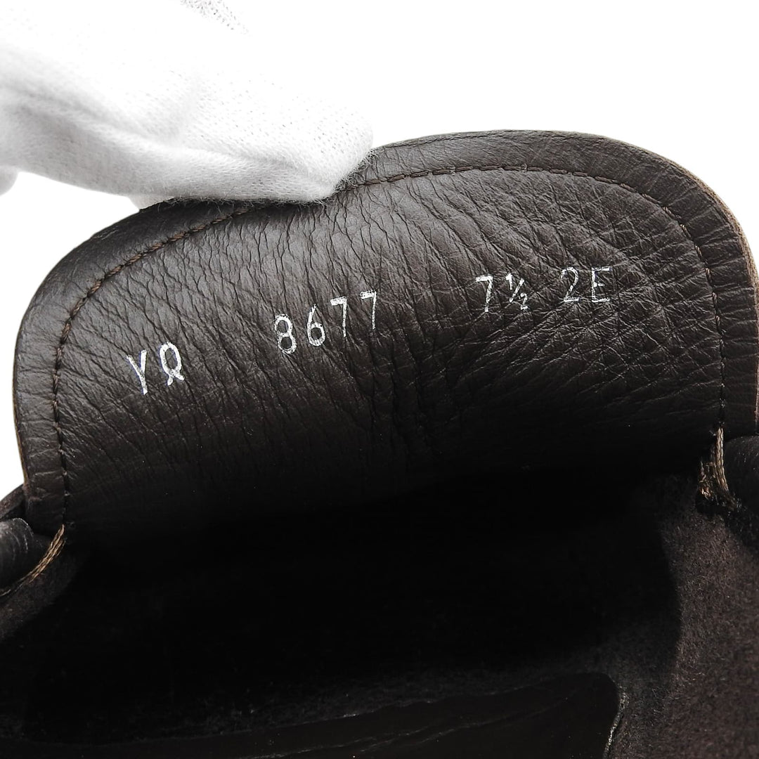 【ドンドン見直し】美品▲Salvatore Ferragamo サルヴァトーレフェラガモ ダブルガンチーニ Uモカ レザー ローファー 7.5 伊製 メンズ