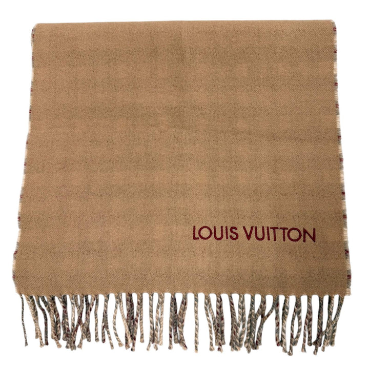美品▼LOUIS VUITTON ルイヴィトン 2024年製 M79199 エシャルプ モノグラム グラディエントタータン カシミヤ100% 刺繍 マフラー 正規品