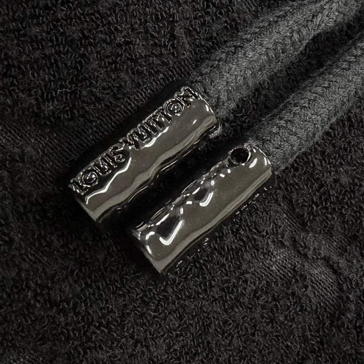 美品□LOUIS VUITTON ルイヴィトン 24SS モノグラムフレンチテリー パイル地 ショートパンツ ブラック L イタリア製 正規品 メンズ