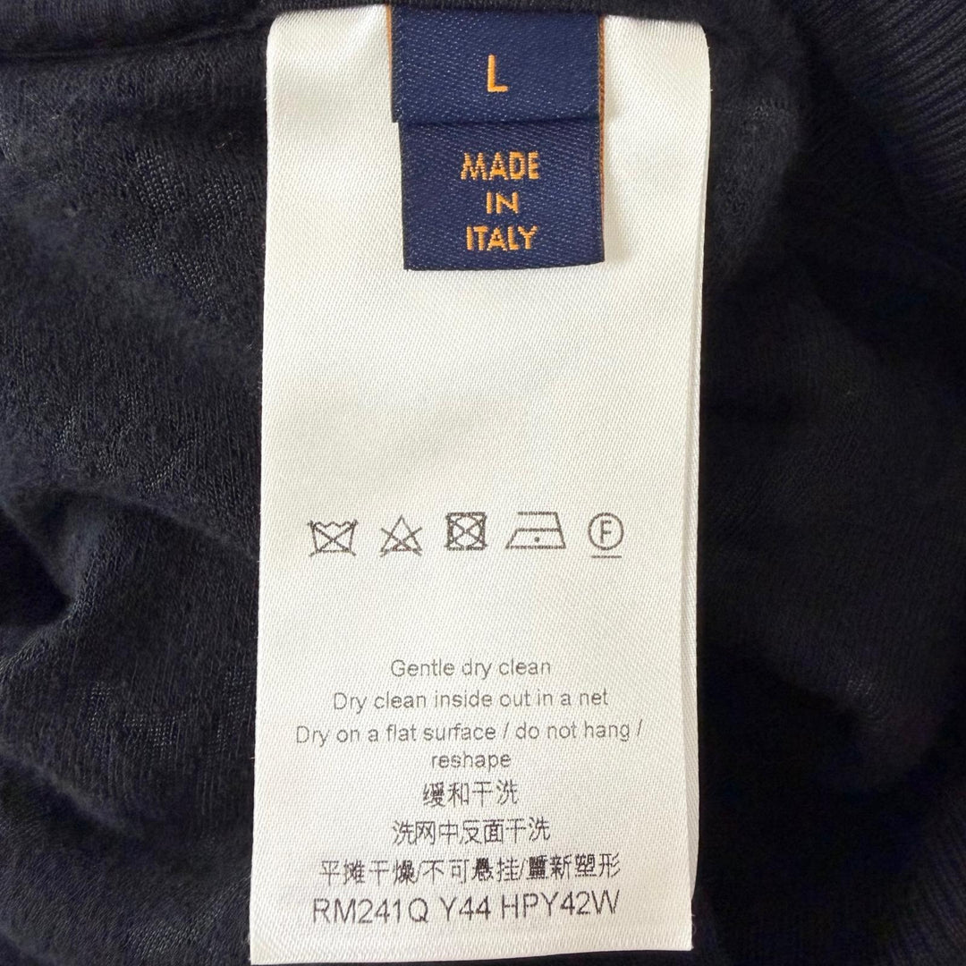 美品□LOUIS VUITTON ルイヴィトン 24SS モノグラムフレンチテリー パイル地 ショートパンツ ブラック L イタリア製 正規品 メンズ