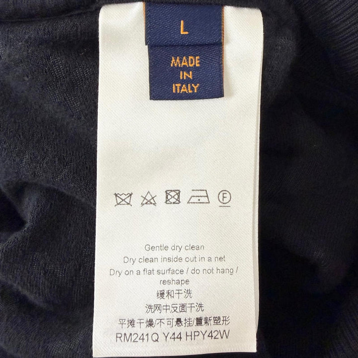 美品□LOUIS VUITTON ルイヴィトン 24SS モノグラムフレンチテリー パイル地 ショートパンツ ブラック L イタリア製 正規品 メンズ