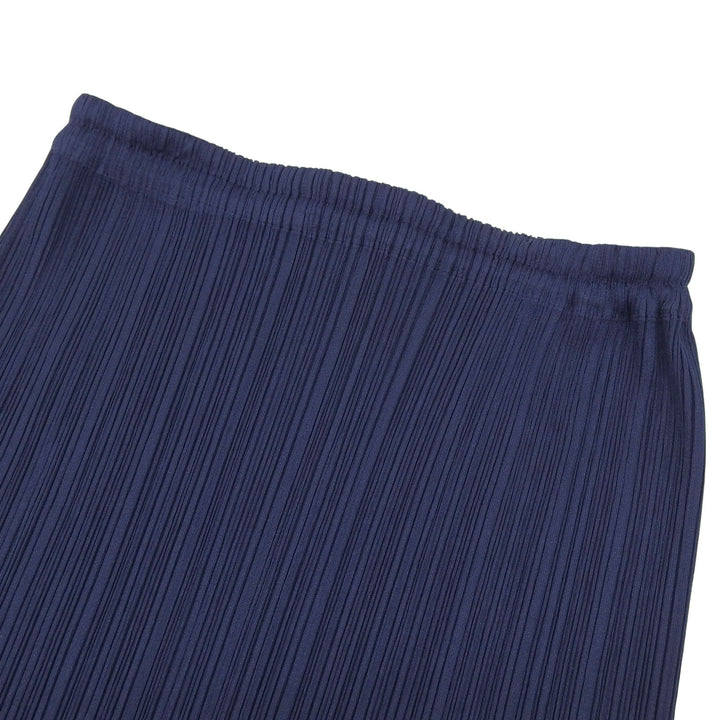 極美品▲PLEATS PLEASE プリーツプリーズ イッセイミヤケ PP11-JG211 ロング丈 プリーツ スカート ネイビー 1 日本製 正規品 レディース