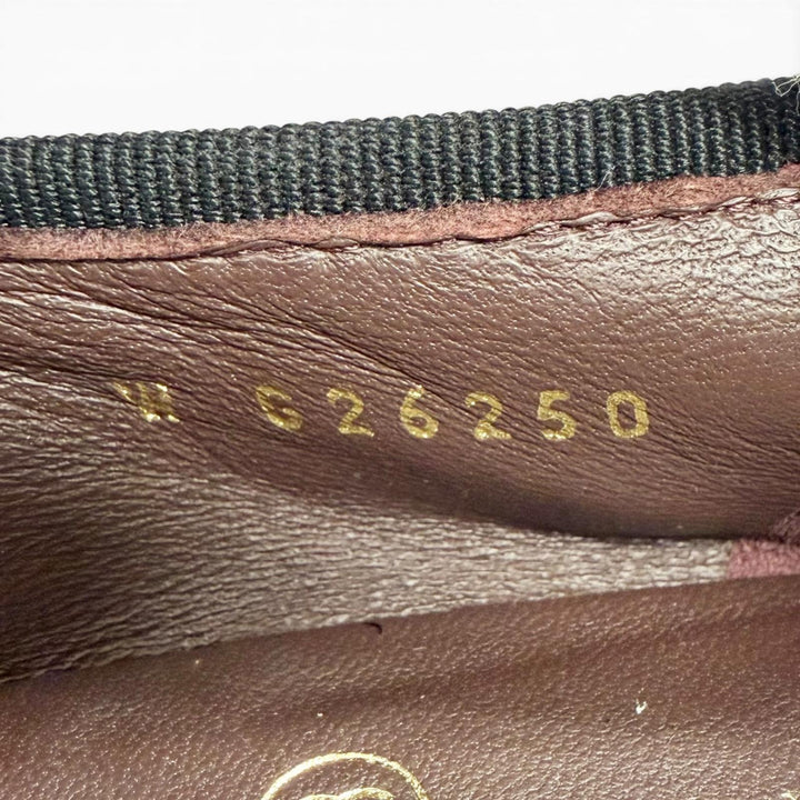 美品△CHANEL シャネル G26250 ココマーク リボン マトラッセ レザー フラット パンプス ブラック 35 伊製 レディース 箱・保存袋付き