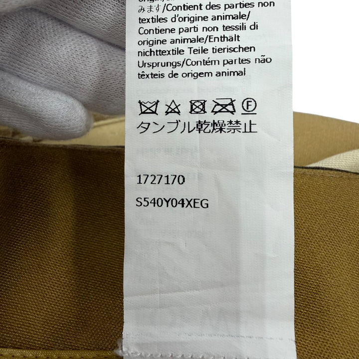 極美品☆LOEWE ロエベ S540Y04XEG シルク100％ Trousers ピクセル ワイドパンツ ゴールド 36 イタリア製 正規品 レディース
