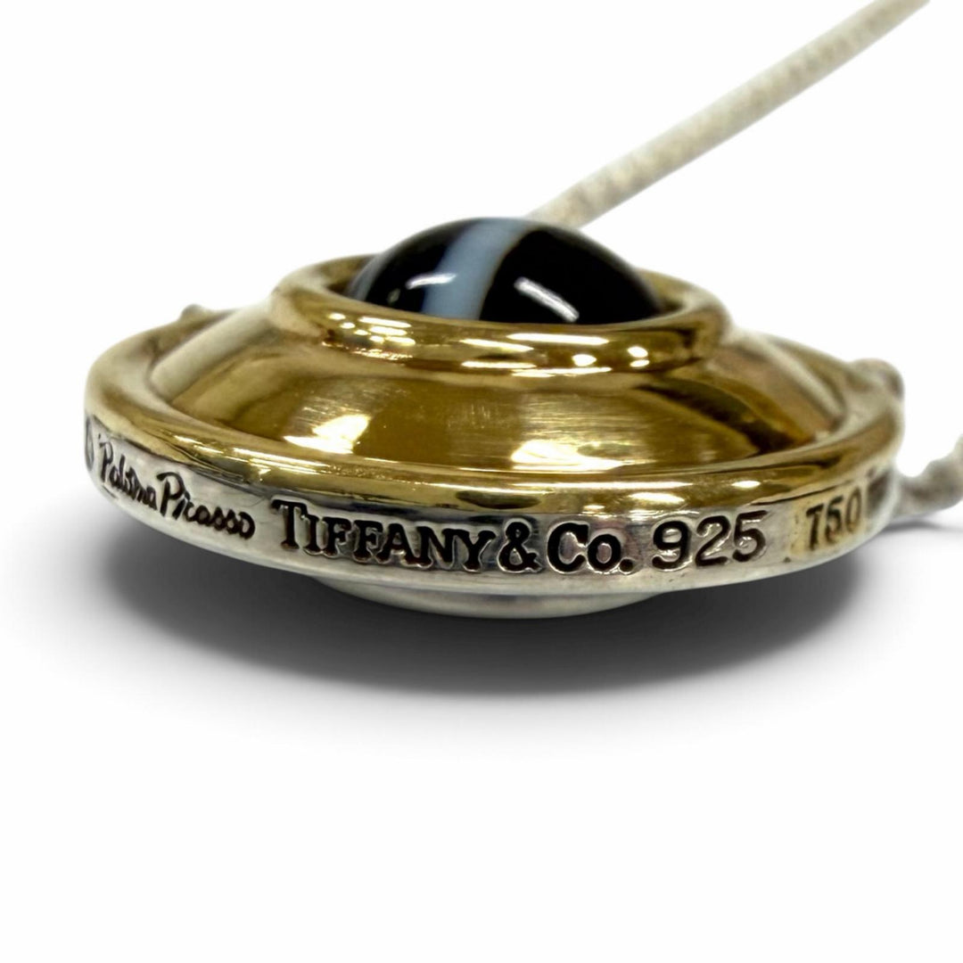 美品★TIFFANY&amp;Co. ティファニー パロマ ピカソ 925 750 マジックサークル ネックレス ペンダント シルバー ゴールド ブラック