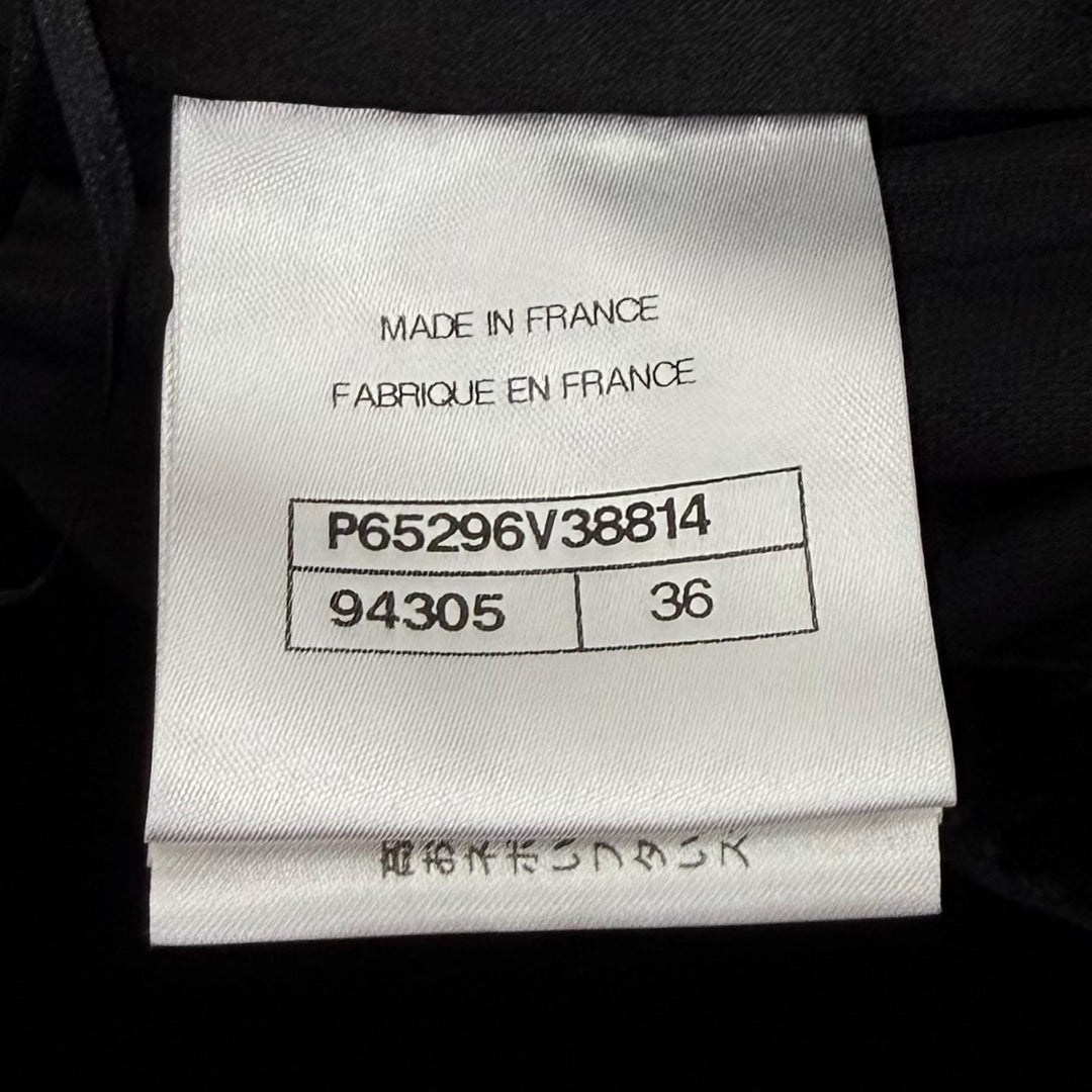 極美品★CHANEL シャネル P65296 シルク混 ココマーク サイドライン ベロア パンツ ボトムス ブラック 36 フランス製 正規品 レディース
