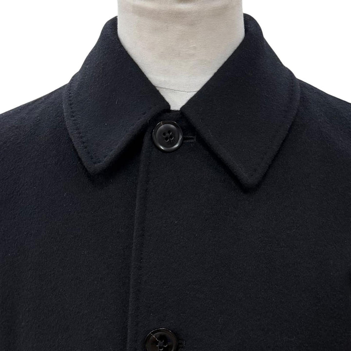 美品▼Paul Smith ポールスミス カシミヤ100% ステンカラーコート ブラック M 日本製 正規品 メンズ シンプル ビジネスオススメ◎