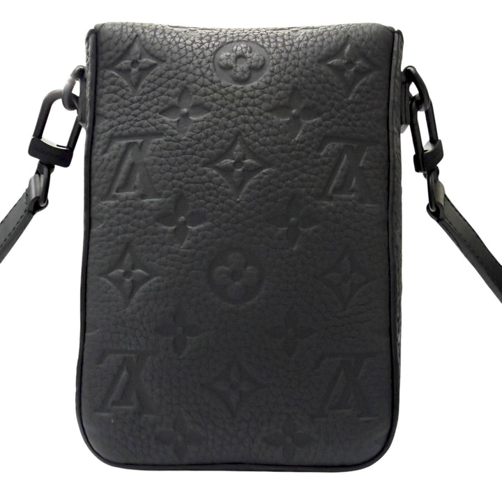 極美品□LOUIS VUITTON ルイヴィトン M81524 Sロック ヴェルティカル ウェアラブル ウォレット レザー トリヨンモノグラム バッグ 黒
