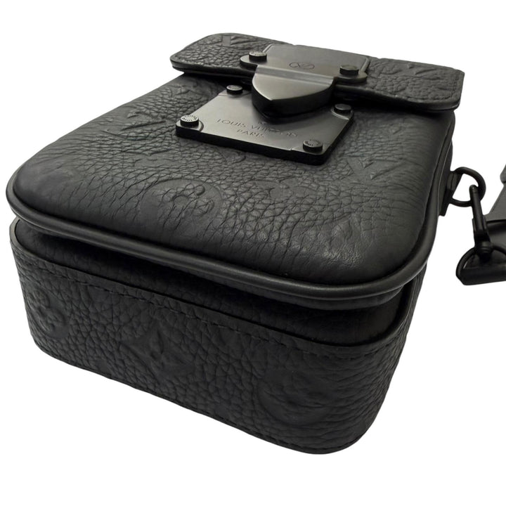 極美品□LOUIS VUITTON ルイヴィトン M81524 Sロック ヴェルティカル ウェアラブル ウォレット レザー トリヨンモノグラム バッグ 黒