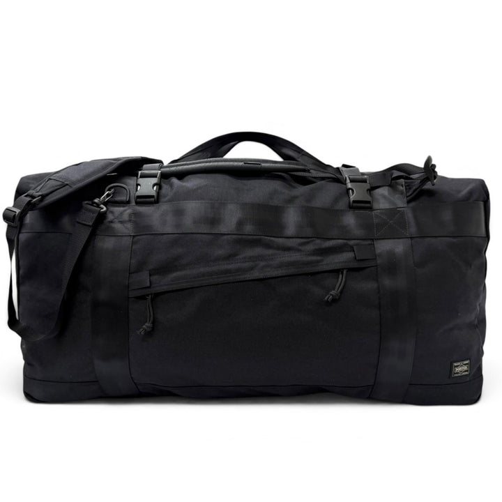 極美品□PORTER ポーター 853-07994 BOOTH PACK 3WAY DUFFLE BAG(L) コーデュラナイロンオックス 70L 大型 ボストンバッグ 黒 日本製