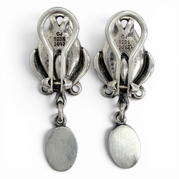 美品△Georg Jensen ジョージジェンセン ヘリテージコレクション 2012 イヤー 925 クリップ式 イヤリング 両耳用 シルバー 重量9.17g