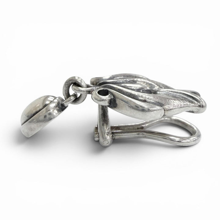 美品△Georg Jensen ジョージジェンセン ヘリテージコレクション 2012 イヤー 925 クリップ式 イヤリング 両耳用 シルバー 重量9.17g