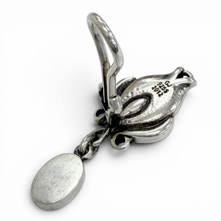 美品△Georg Jensen ジョージジェンセン ヘリテージコレクション 2012 イヤー 925 クリップ式 イヤリング 両耳用 シルバー 重量9.17g
