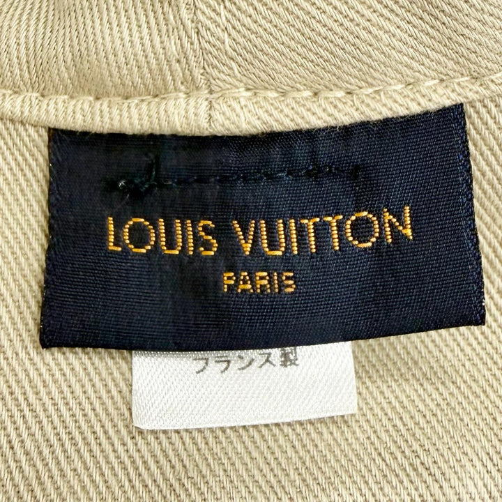 美品△LOUIS VUITTON ルイヴィトン MP2441 シャポー モノグラムデニム リバーシブル バケットハット 帽子 インディゴブルー L 正規品