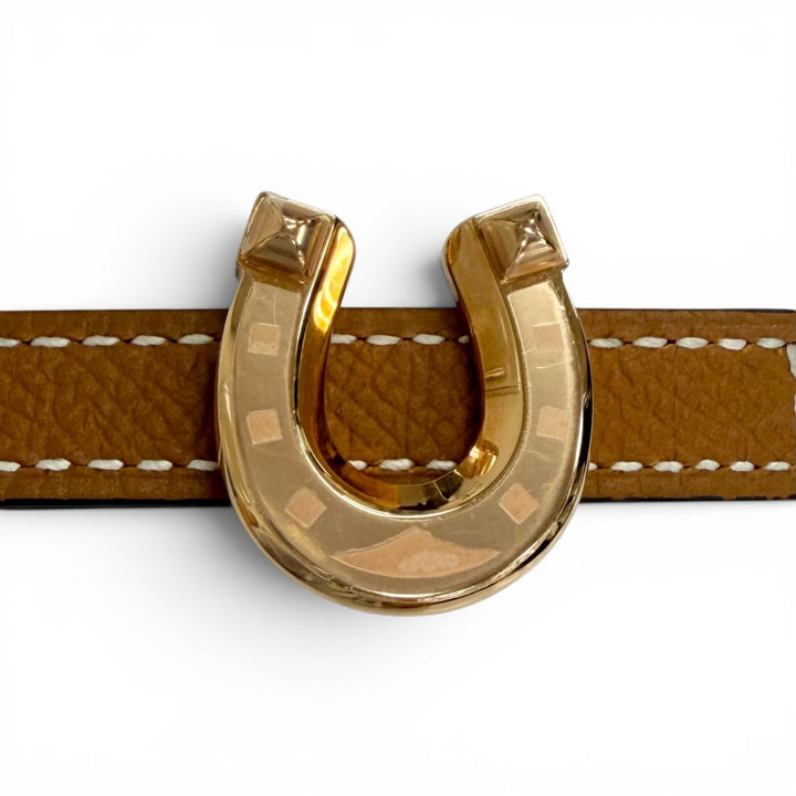 未使用品△HERMES エルメス キット ジョケット ヴォースイフト ヴォーエプソン ゴールデンイエロー リバーシブルベルト 茶色 黒 70 K刻印