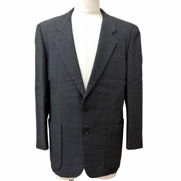 良品□COMME des GARCONS HOMME コムデギャルソンオム ヴィンテージ 80-90sアーカイブ ツイードジャケット チャコールグレー M 日本製