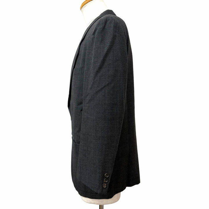 良品□COMME des GARCONS HOMME コムデギャルソンオム ヴィンテージ 80-90sアーカイブ ツイードジャケット チャコールグレー M 日本製