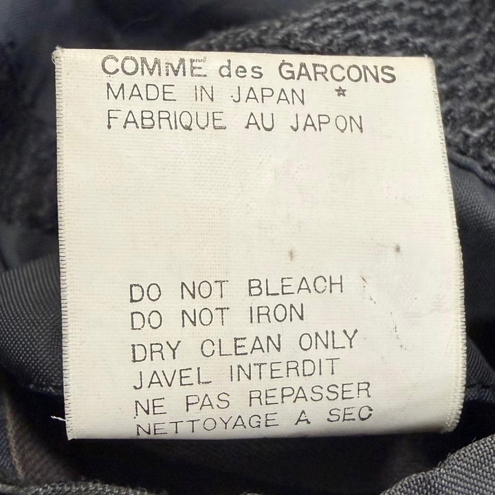 良品□COMME des GARCONS HOMME コムデギャルソンオム ヴィンテージ 80-90sアーカイブ ツイードジャケット チャコールグレー M 日本製