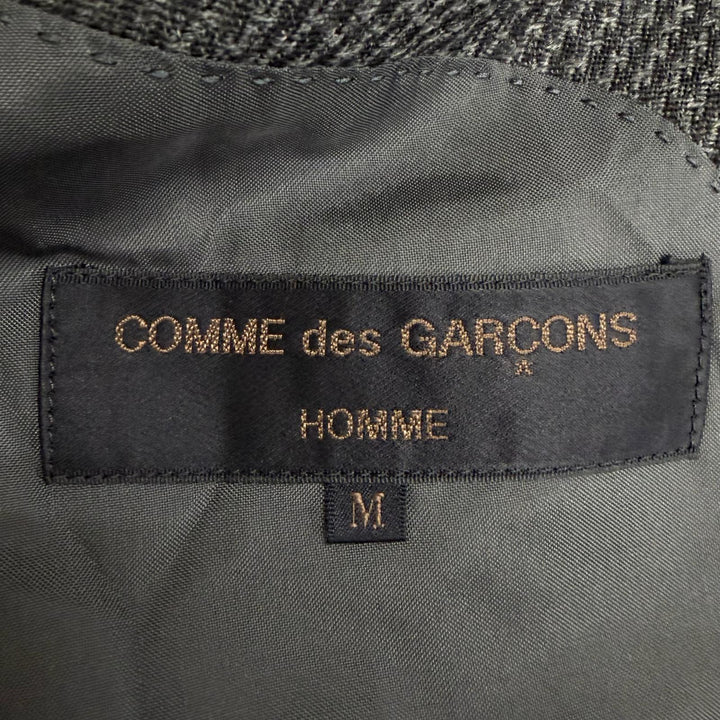 良品□COMME des GARCONS HOMME コムデギャルソンオム ヴィンテージ 80-90sアーカイブ ツイードジャケット チャコールグレー M 日本製