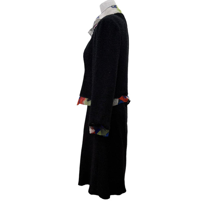 美品☆CHANEL シャネル ヴィンテージ 00T P15632 シルク使い ココマーク・サークルロゴパーツ ツイード ジャケット・スカートセット 34