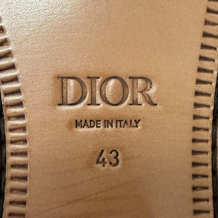 未使用品□DIOR ディオール オム エヴィデンス レザー エンボスロゴ プレーントゥ ダービーシューズ ドレスシューズ 黒 43 イタリア製