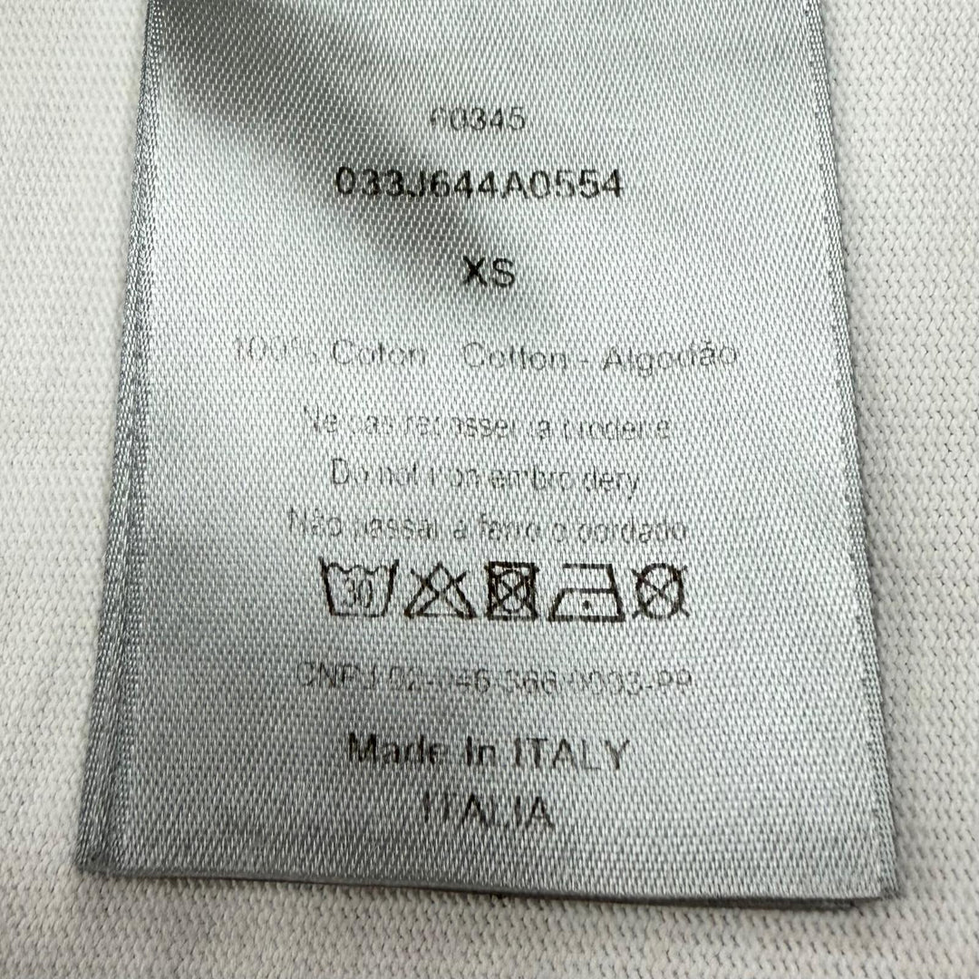 美品▼DIOR STUSSY ディオール オム ステューシー 033J644A0554 コットン100% BEE刺繍 胸ポケット クルーネック 半袖Ｔシャツ XS 正規品