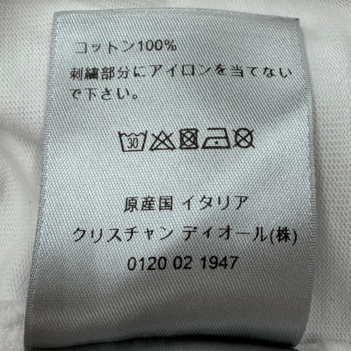 美品▼DIOR STUSSY ディオール オム ステューシー 033J644A0554 コットン100% BEE刺繍 胸ポケット クルーネック 半袖Ｔシャツ XS 正規品