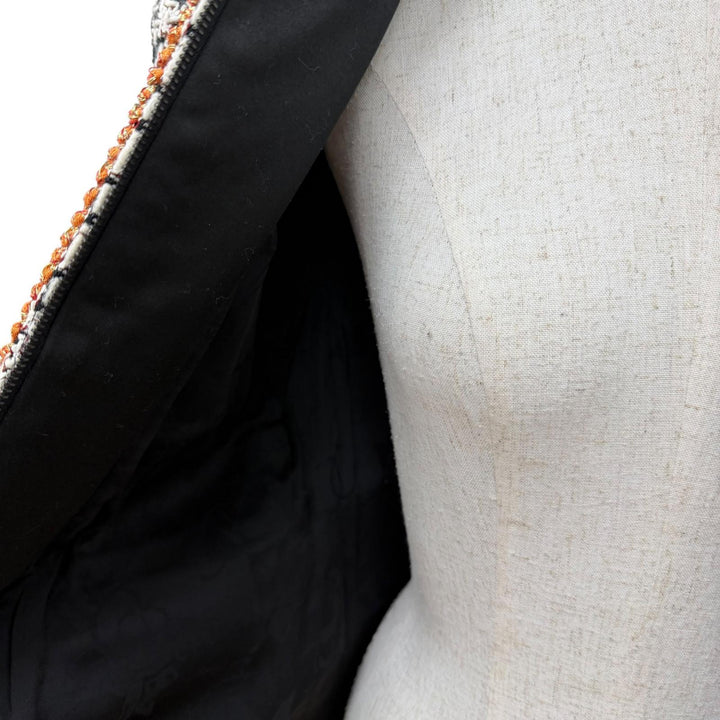 極美品☆CHANEL シャネル 17K P57498 千鳥格子 ココボタン ZIP ツイードジャケット スタンドカラージャケット ブラック 34 正規品