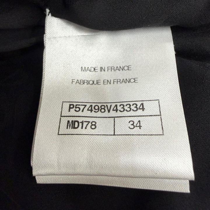 極美品☆CHANEL シャネル 17K P57498 千鳥格子 ココボタン ZIP ツイードジャケット スタンドカラージャケット ブラック 34 正規品