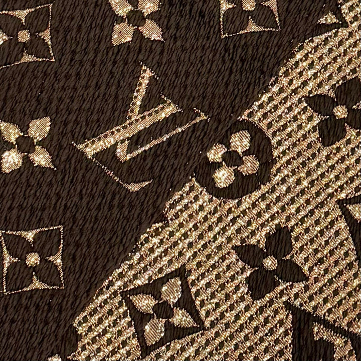美品△LOUIS VUITTON ルイヴィトン M71383 エシャルプ ロゴマニア シャイン ウール シルク マロン モノグラム フリンジ マフラー 正規品