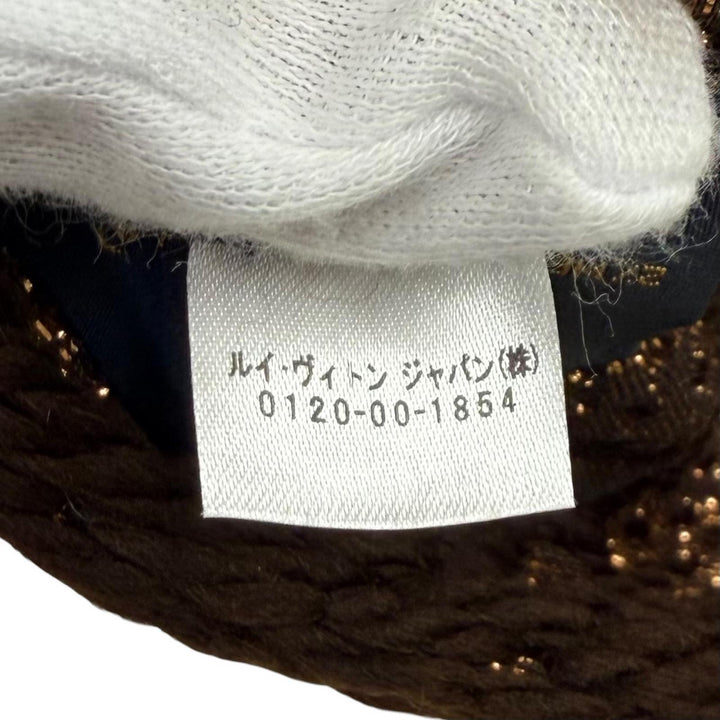 美品★LOUIS VUITTON ルイヴィトン M71383 エシャルプ ロゴマニア シャイン ウール シルク混 マロン フリンジ マフラー 正規品